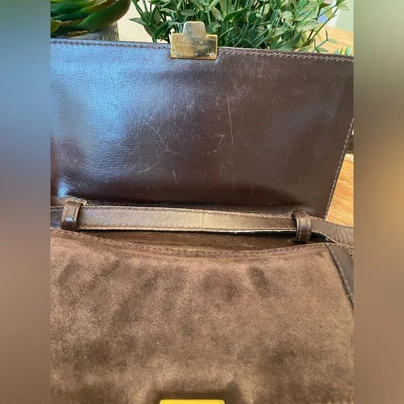 Gucci Chocolate Brown Suede Messenger Bag - Picture 6 of 16